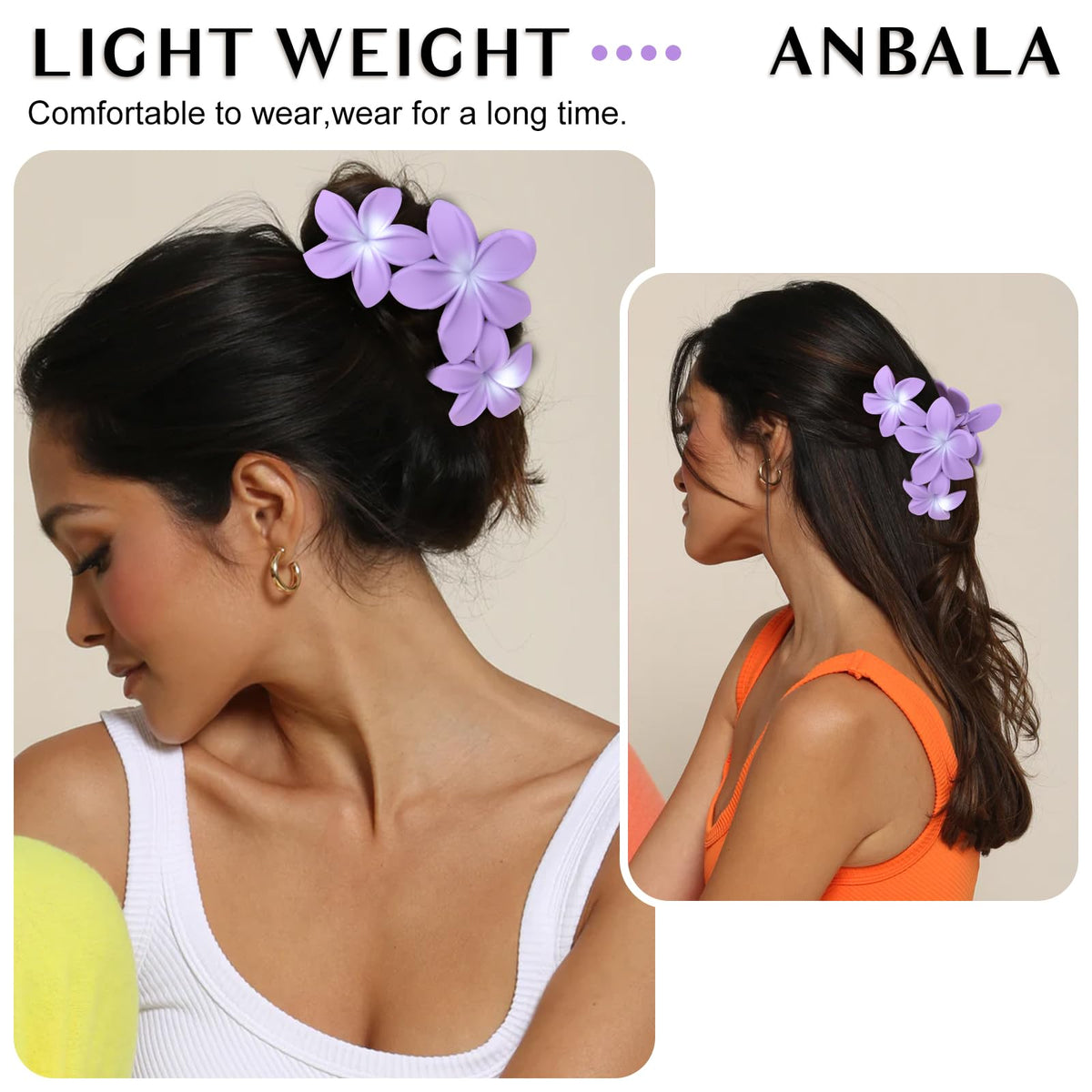 ANBALA Flower Design Hair Clips in packaging