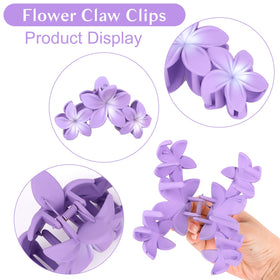 ANBALA Flower Design Hair Clips purple side view