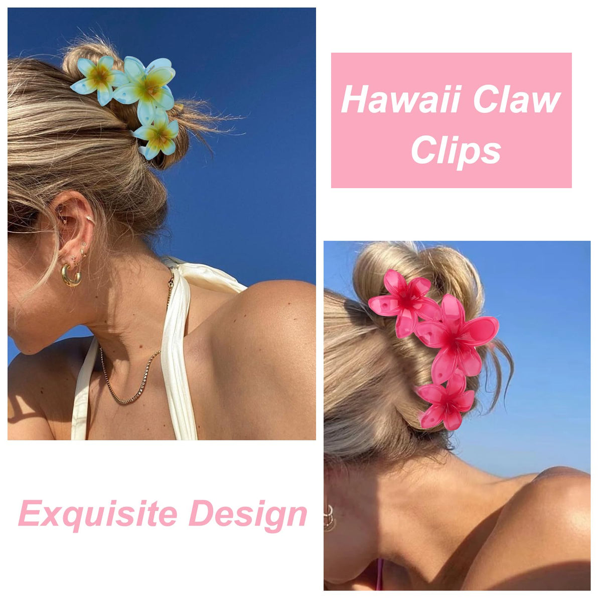 ANBALA Flower Hair Clip showing strong hold on thick hair