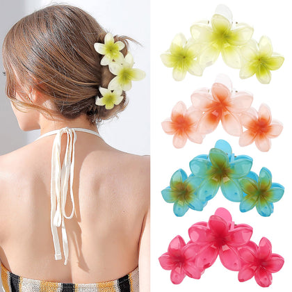 ANBALA Flower Hair Clips colorful set front view