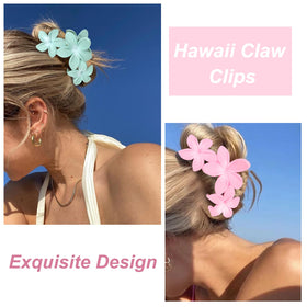 ANBALA flower hair clips displayed on a colorful background