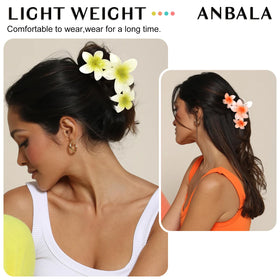 ANBALA Flower Hair Clips in various colours on a table