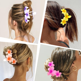 ANBALA Hawaiian Flower Hair Clips in a stylish arrangement