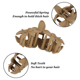 ANBALA Hawaiian Plumeria Flower Hair Clip in black