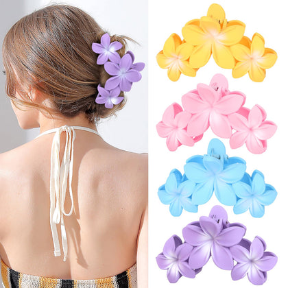 ANBALA Hawaiian Plumeria hair clip in pink color