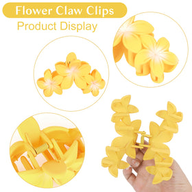 ANBALA Hawaiian Plumeria hair clip in yellow color