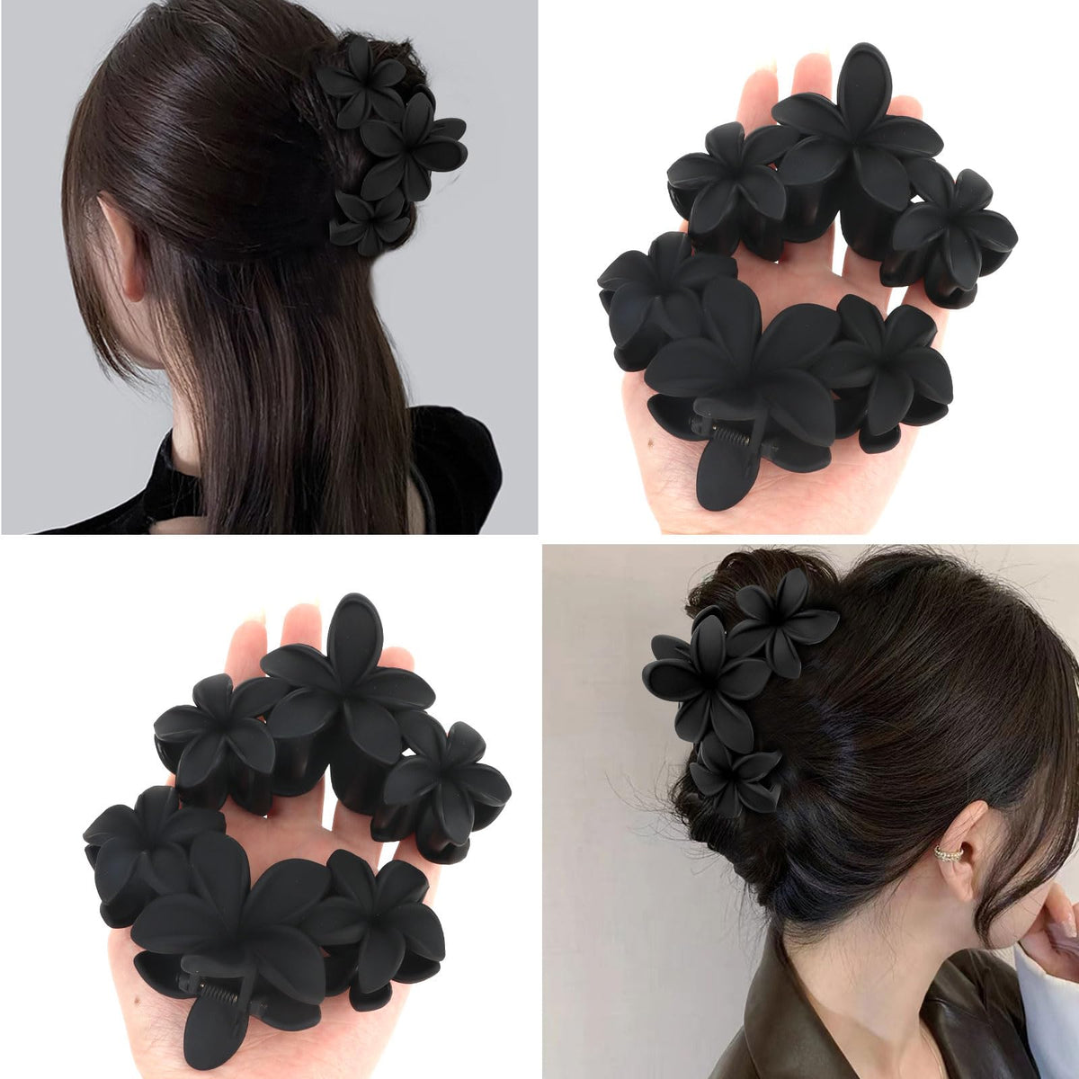 ANBALA Matte Flower Hair Clip side view