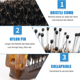 Ancable Travel Folding Hair Brush folded compactly