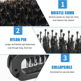 Ancable Travel Folding Hair Brush folded compactly for travel