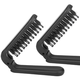 Ancable Travel Folding Hair Brush front view, black