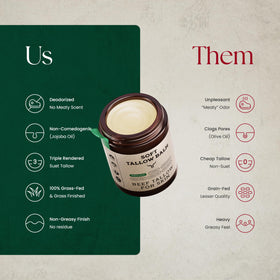 Ancestral Haven Beef Tallow Balm on a wooden surface