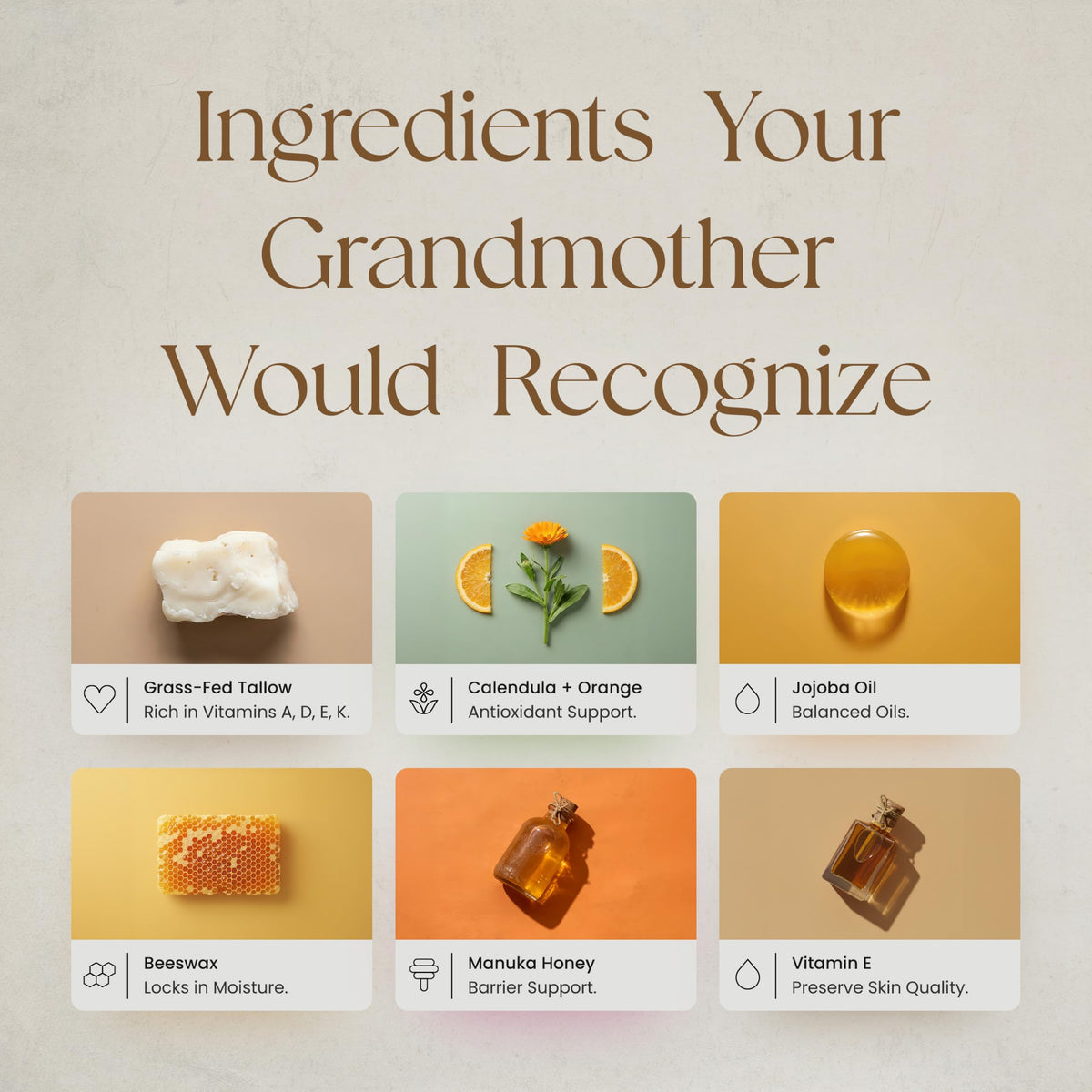Ancestral Haven Beef Tallow Moisturizer texture on hand