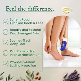 Ancient Greek Remedy Dry Cracked Heel Repair Balm with lavender flowers