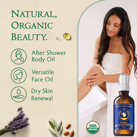 Ancient Greek Remedy Organic Body & Face Oil 249g back view