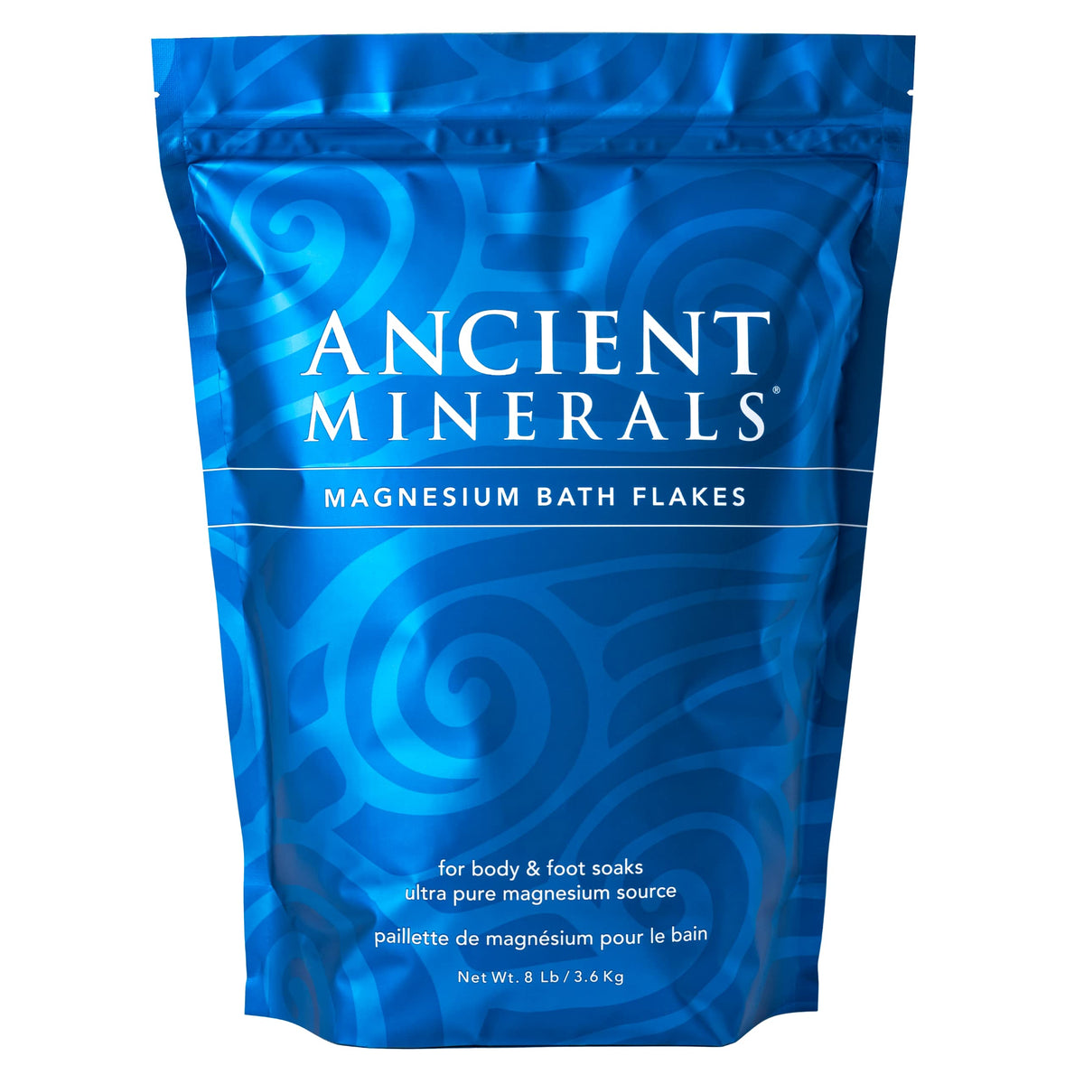 Ancient Minerals Magnesium Bath Flakes 8lb front view