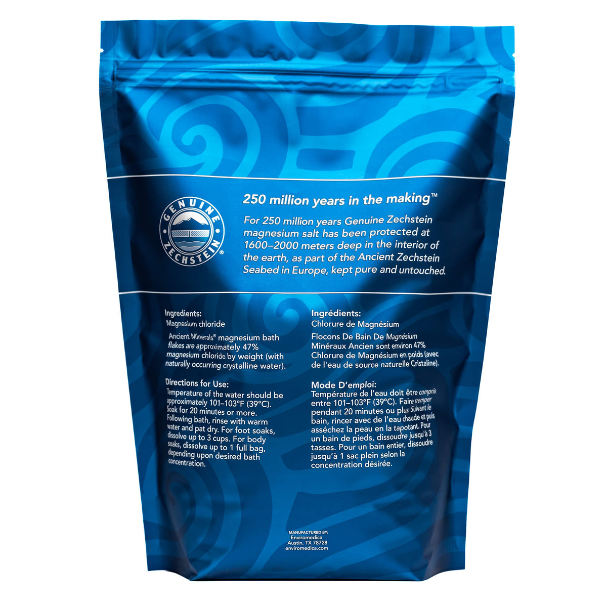 Ancient Minerals Magnesium Bath Flakes with bath accessories