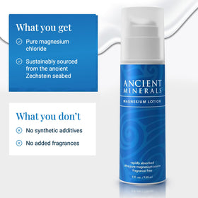 Ancient Minerals Magnesium Cream Lotion 5oz back view