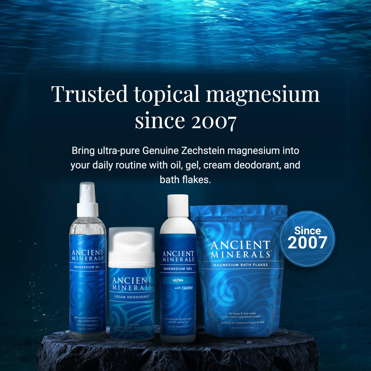 Ancient Minerals Magnesium Cream Lotion 5oz packaging