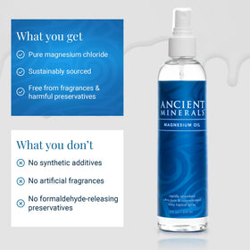 Ancient Minerals Magnesium Oil Spray 4oz packaging