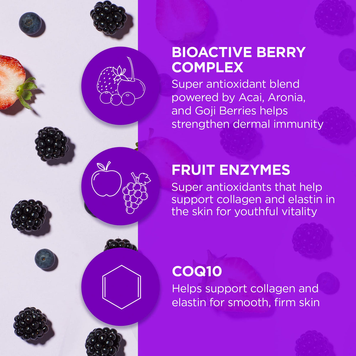 Andalou Naturals Bioactive 8 Berry Enzyme Mask application on skin