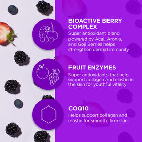 Andalou Naturals Bioactive 8 Berry Enzyme Mask application on skin