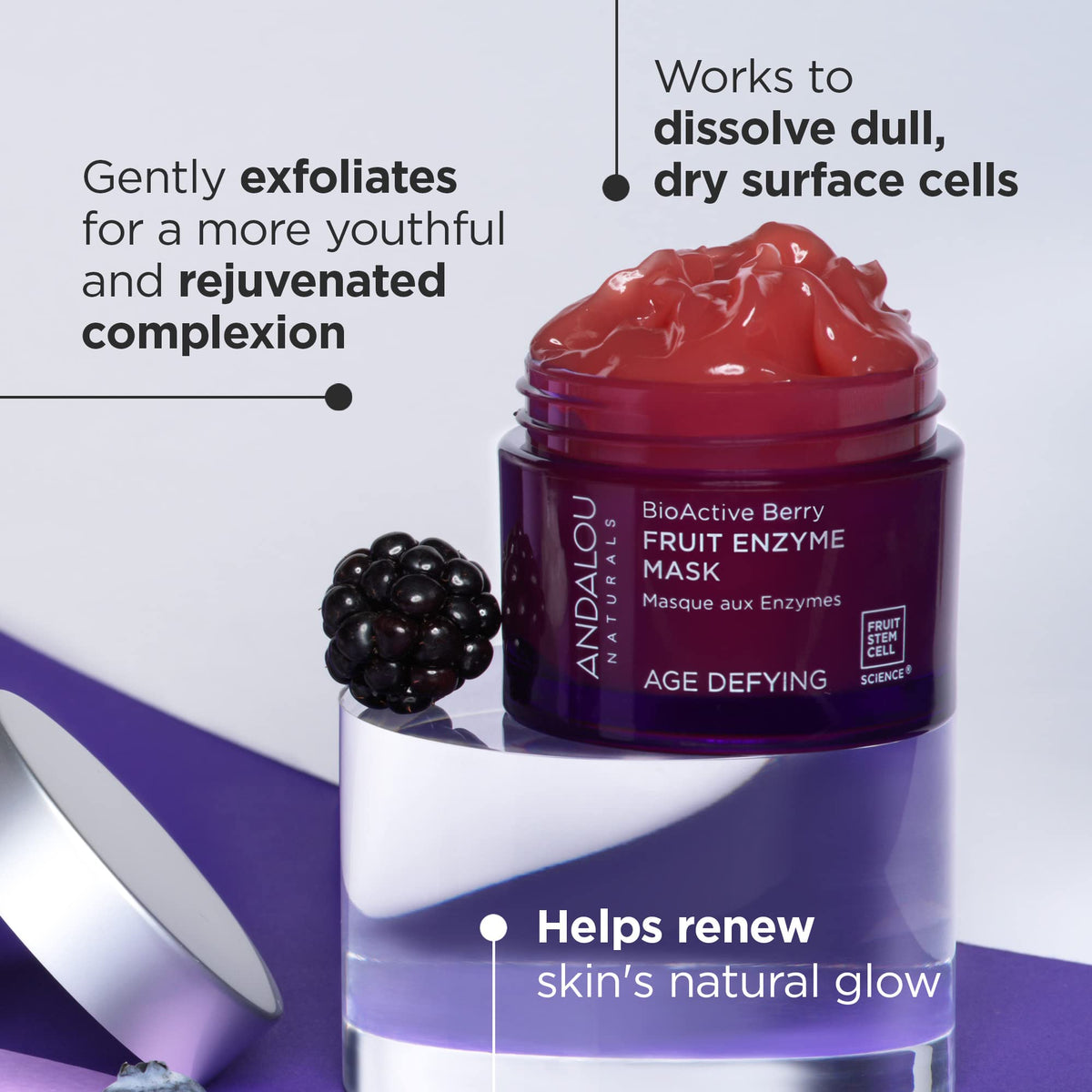 Andalou Naturals Bioactive 8 Berry Enzyme Mask packaging