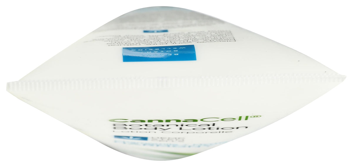 Andalou Naturals CannaCell Body Lotion Harmony on a bathroom counter