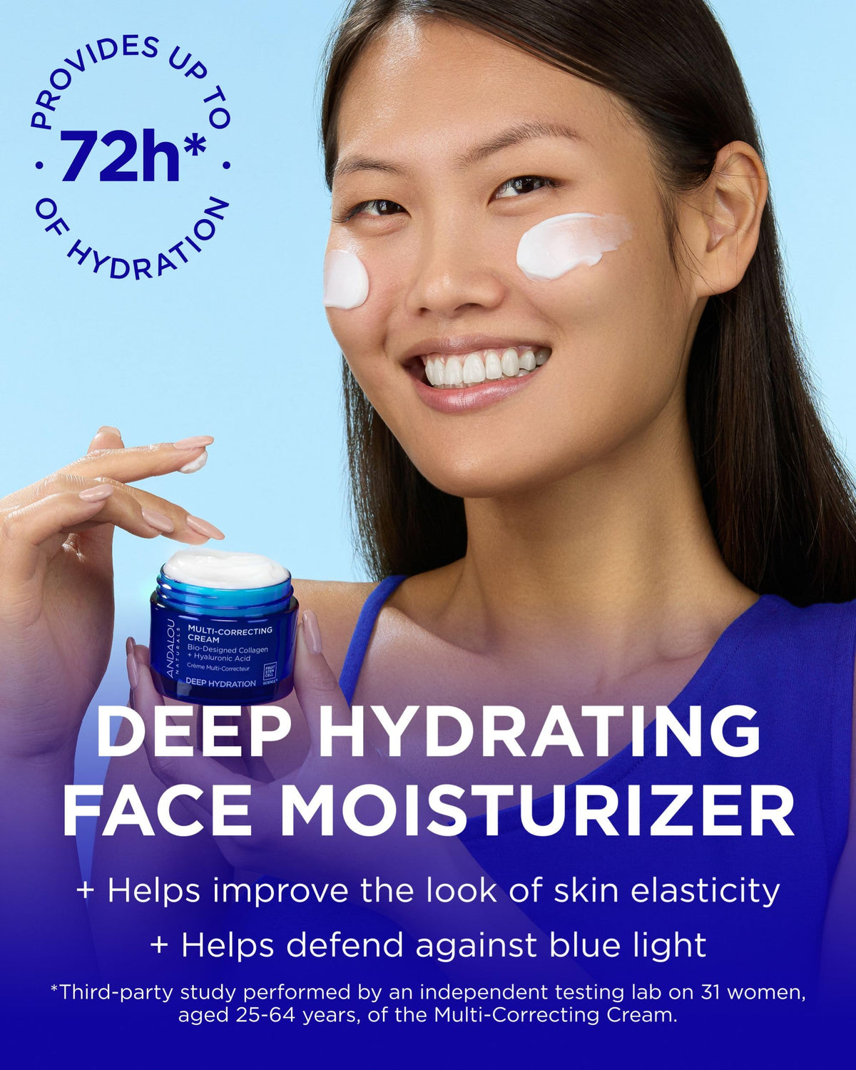 Andalou Naturals Deep Hydration Face Moisturizer with cap off