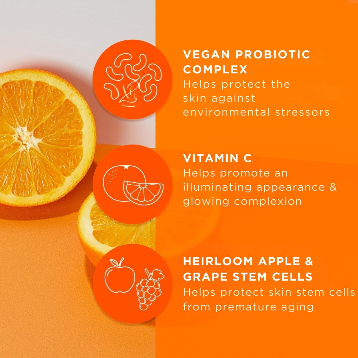 Andalou Naturals Probiotic + Vitamin C Renewal Cream application on face