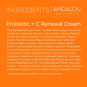Andalou Naturals Probiotic + Vitamin C Renewal Cream with fruits
