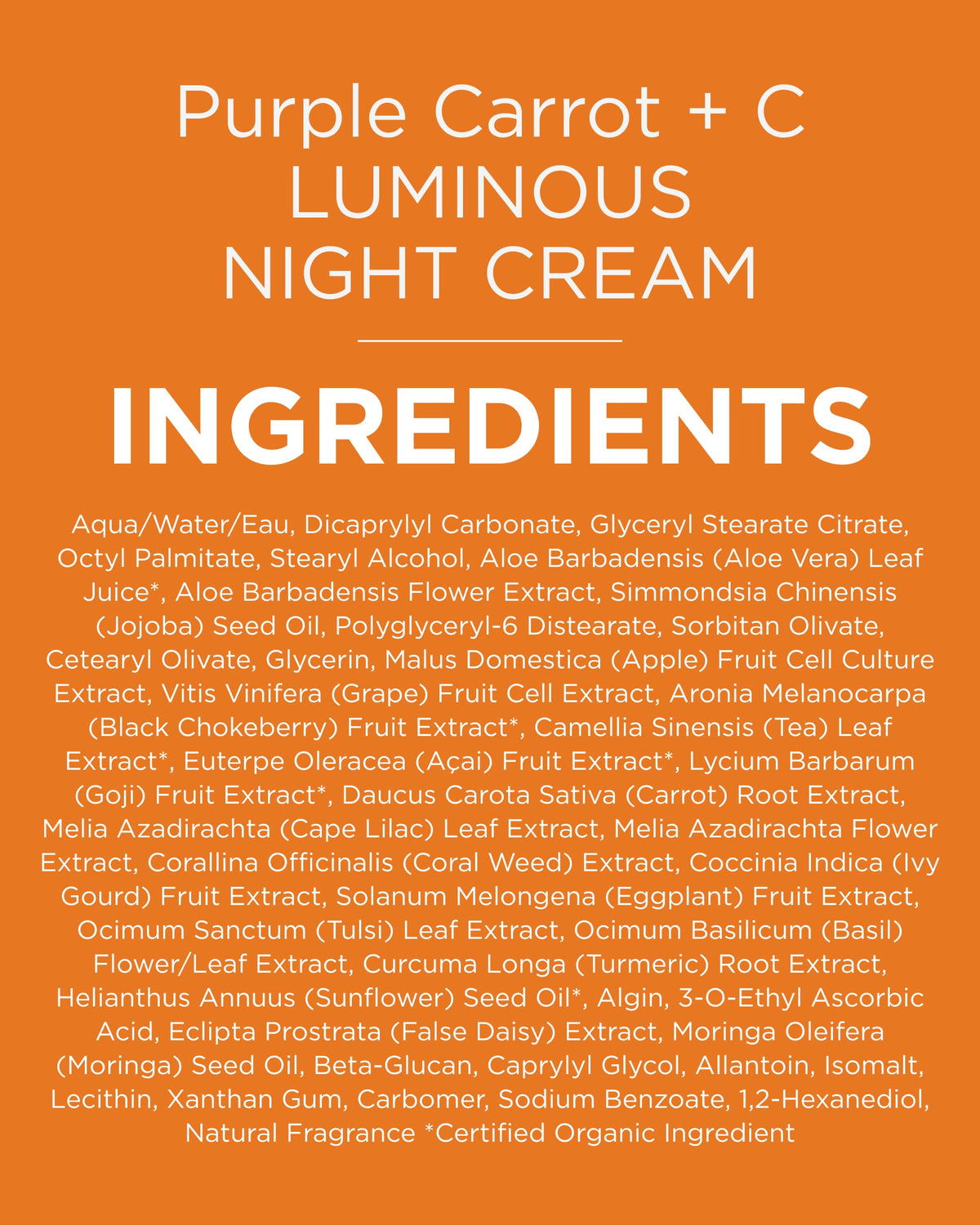 Andalou Naturals Purple Carrot Night Cream with Vitamin C bottle