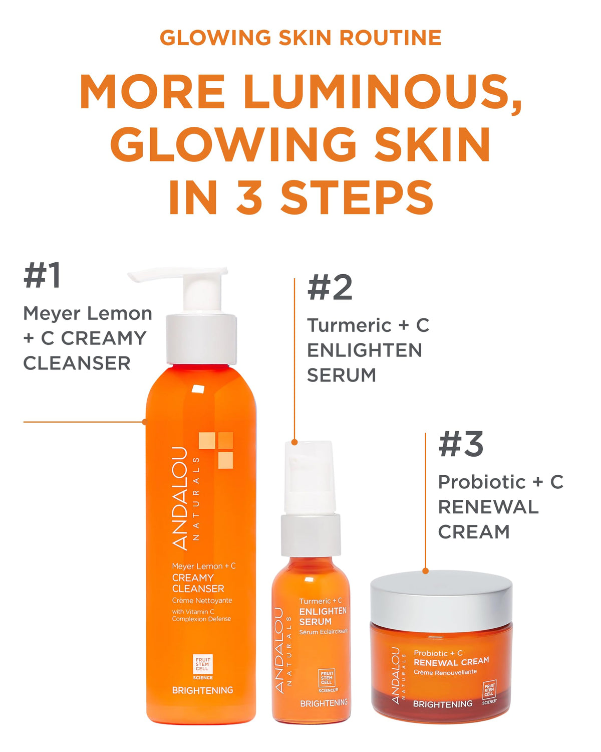 Andalou Naturals Turmeric + Vitamin C Enlighten Serum with packaging