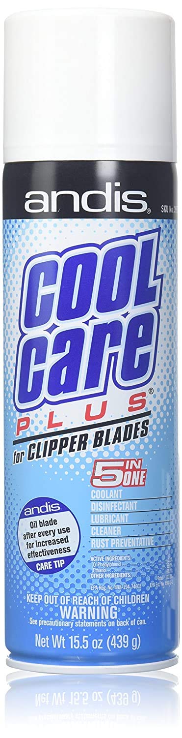 Andis DPD Cool Care Plus 5 in 1 Clipper Blade Spray 15.5 Ounce front view