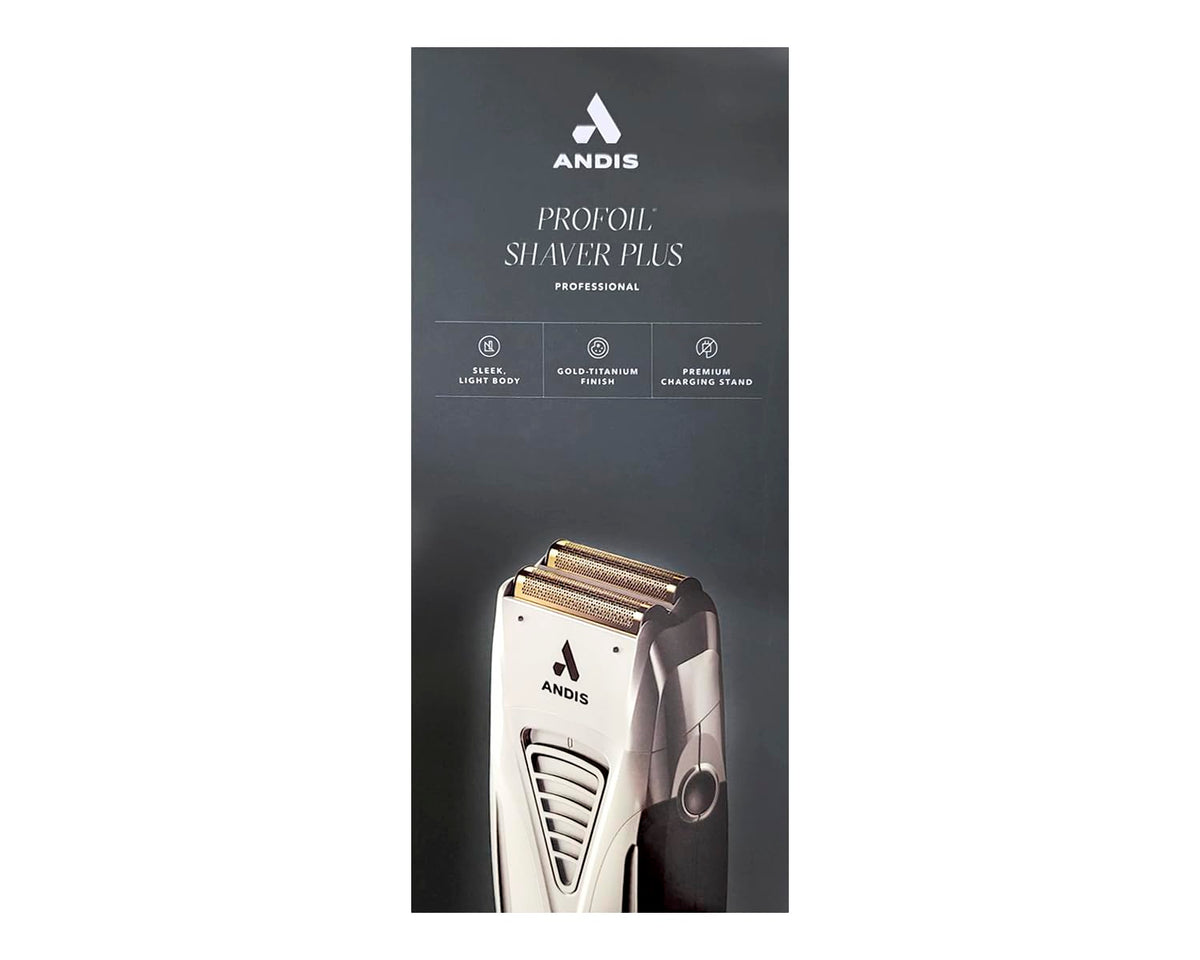 Andis Pro Foil Shaver dimensions displayed next to a ruler