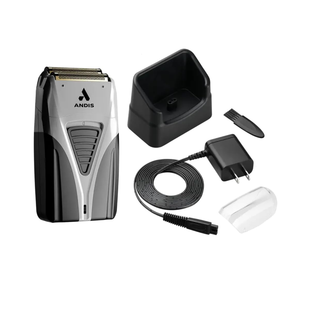 Andis Pro Foil Shaver side view showcasing titanium foil head