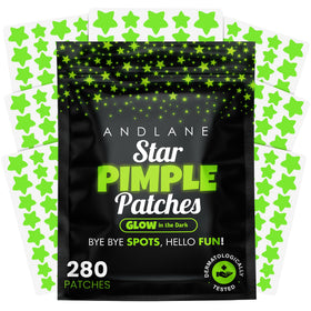 Andlane Glow In The Dark Star Pimple Patches front view with star designs