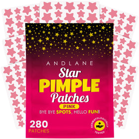 Andlane Pink Star Pimple Patches front view with star designs
