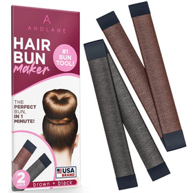 Andlane Snap Hair Bun Maker black clip front view