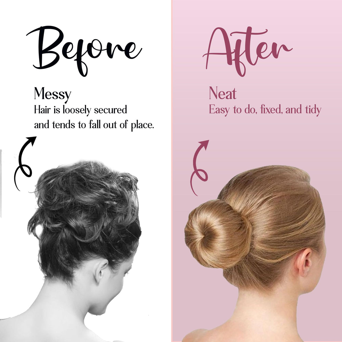 Andlane Snap Hair Bun Maker clips in a hair styling setup