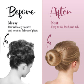 Andlane Snap Hair Bun Maker demonstrating a messy bun