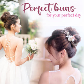 Andlane Snap Hair Bun Maker on a vanity with hair products