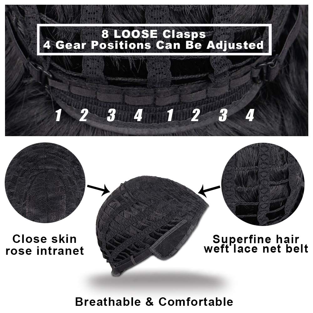 andromeda Pink Short Bob Wavy Wig packaging details