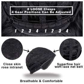 andromeda Pink Short Bob Wavy Wig packaging details