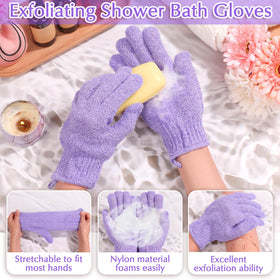 Anezus back scrubber and gloves set displayed together