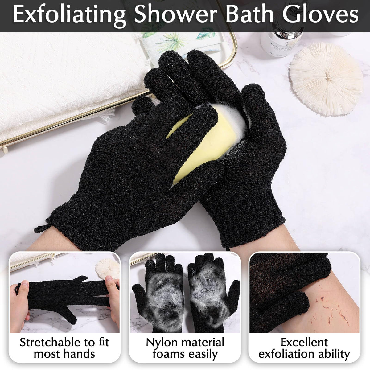 Anezus back scrubber in a shower setting