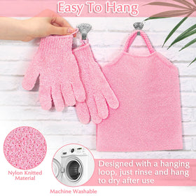 Anezus exfoliating gloves hanging to dry
