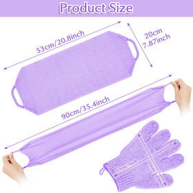Anezus exfoliating gloves showing elastic wrist design