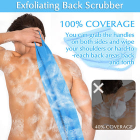 Anezus exfoliating gloves with hanging loop for drying