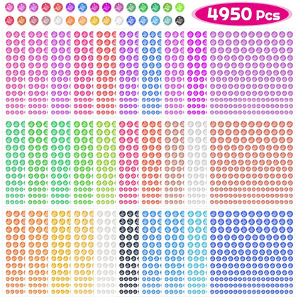 Anezus rhinestone stickers pack with 30 sheets and 4950 pieces