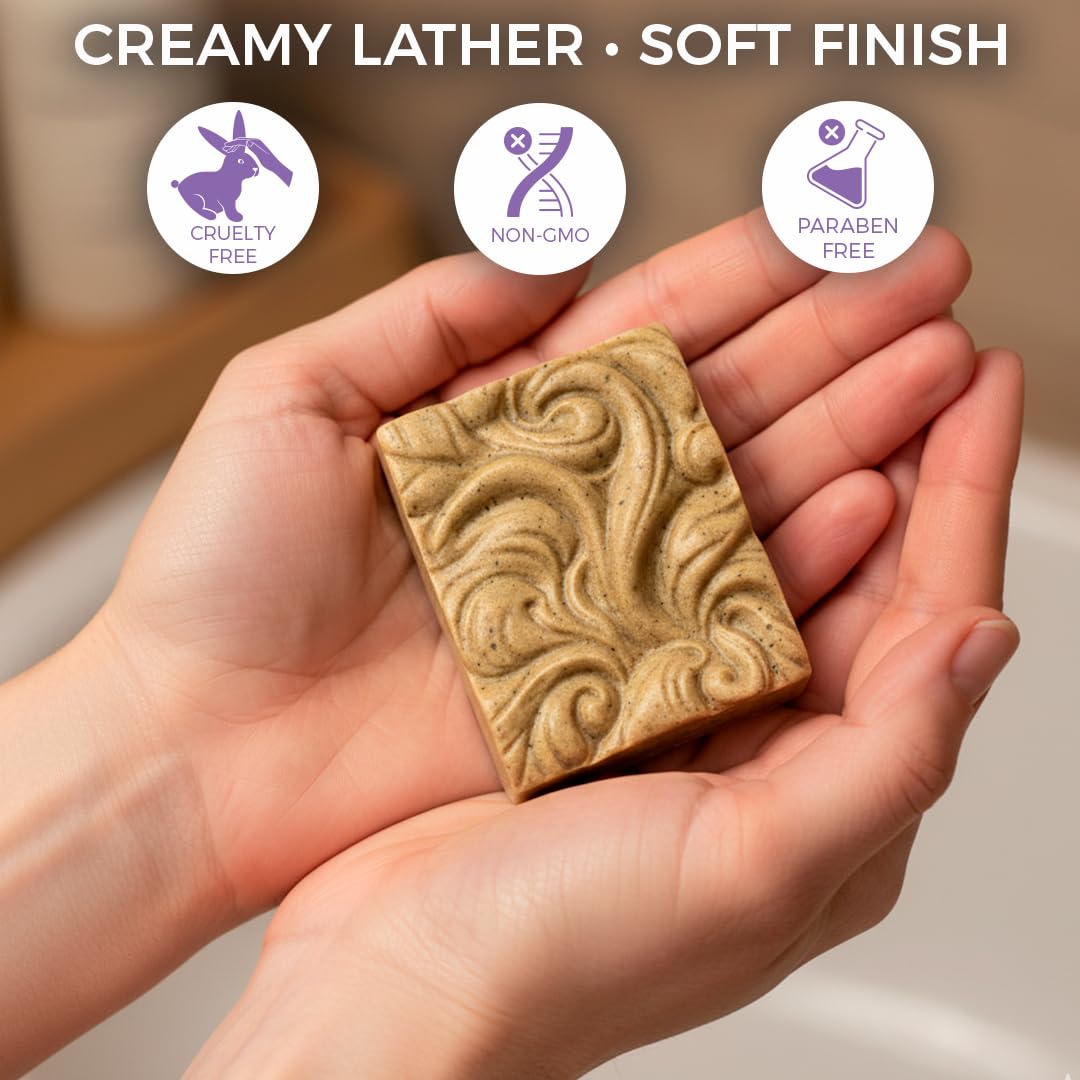 Angel's Skin Natural Wart Remover Soap on a soap dish
